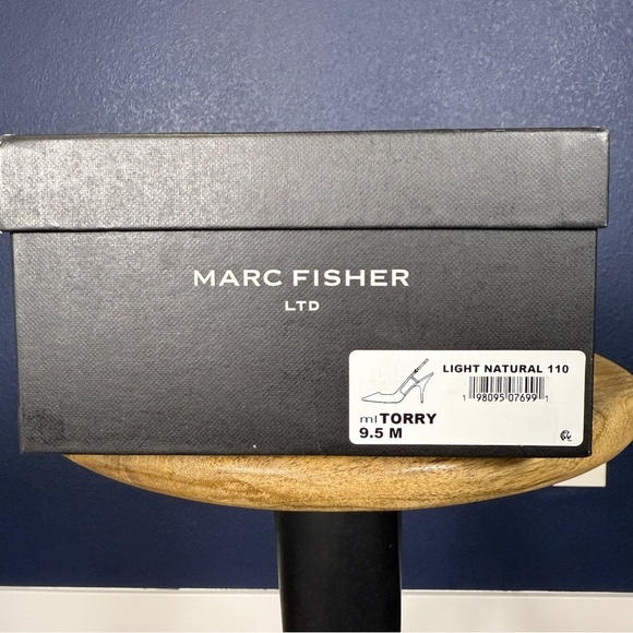 Marc Fisher NWT Nude Patent Torry Slingback Pumps, Size 9.5 - Picture 12 of 12